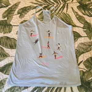 Hurley Light Blue Tank Top with BadAss Surfers Screenprint Design